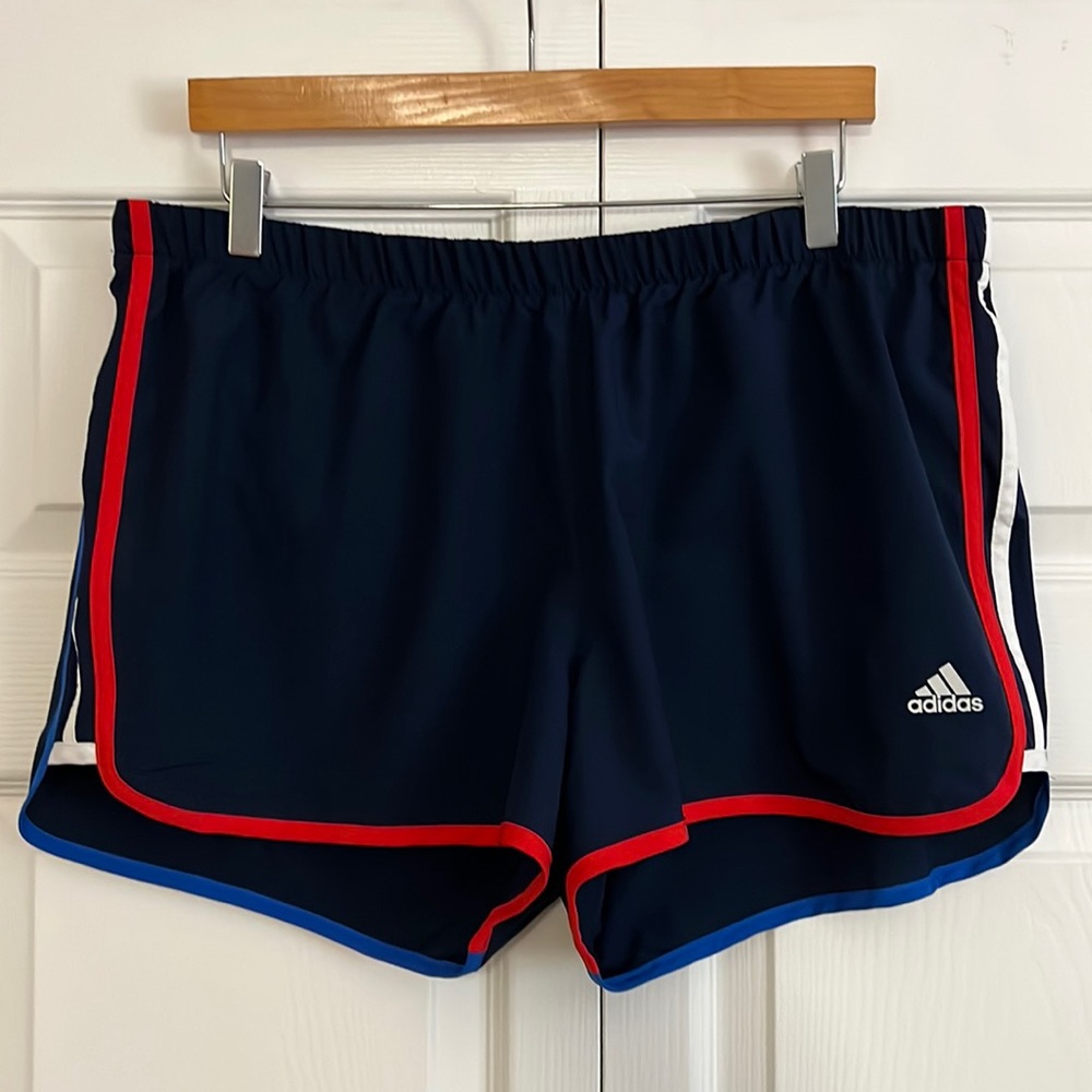 Adidas XL aeroready navy, red, white, & blue athletic shorts. New with tags.
